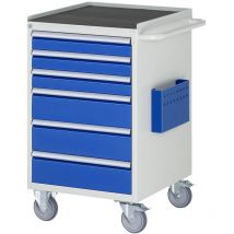Montagewagen Metall-Top 6 x Schublade-L 3x90, 3x150mm BxTxH 580x650x975 mm - RAU