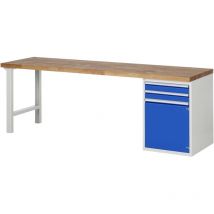 RAU - Werkbank 7503A1, B2500xT700xH890mm, 2x Schublade-TA, 1x Tür
