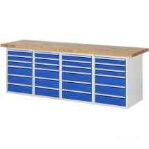 RAU - Werkbank 7515A5, B2500xT700xH840mm, 24x Schublade-TA