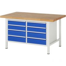 RAU - Werkbank 8477A2, B1500xT900xH840mm, 8x Schublade-TA