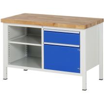 RAU - Werkbank höhenverstellbar 8461A2, B1250xT700xH840-1040mm, 1x Schublade-TA, 1x Tür