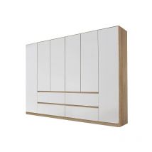 Mainz Armadio, Legno ingegnerizzato, Bianco/Rovere Sonoma, 270 x 210 cm - Rauch Möbel
