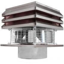 Rauchsauger Für Runden Kamin 20 cm Schornstein Ventilator Kaminzugventilator Edelstahlschornsteine - Pro-Modell Stahl