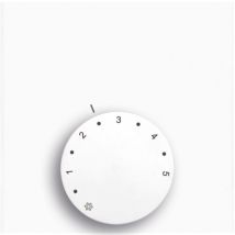 Möhlenhoff Raumthermostat analog – flache Ausführung – elektrisch schaltend – Frostschutzfunktion – 230 V – signalweiß – 86 x 86 x 29 mm