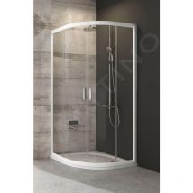 Ravak - Blix - Cabine de douche quart de rond BLCP4-90, 880-900 mm, blanc/verre clair 3B270100Z1
