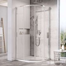 Ravak Blix - Duschabtrennung Slim Blscp4-80, 80x80 Cm, Edelstahl Glänzend/klarglas X3bm40c00z1