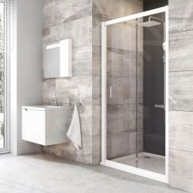 Blix - Porte de douche BLDP2-110, 1070-1110 mm, blanc/verre clair 0PVD0100Z1 - Ravak