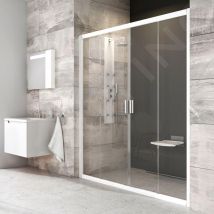 Blix - Porte de douche en quatre parties BLDP4-180, 1770-1810 mm, blanc/verre clair 0YVY0100Z1 - Ravak