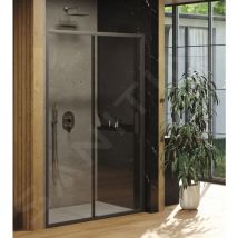 Blix - Porte de douche Slim BLSDP2-100, 977-1005 mm, noir/verre transparent X0PMA0300Z1 - Ravak