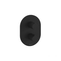 Mitigeur thermostatique à encastrer, 2 sorties, avec corps d'encastrement, noir Ravak cr 063