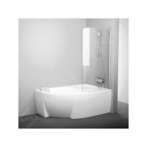 Chrome - Paroi de baignoire monobloc CVSK1 Rosa, gauche, 850x1500 mm, aluminium brillant/verre transparent 7QRM0C00Y1 - Ravak