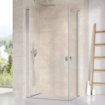 Chrome - Porte de douche CRV1-100, 980-1000 mm, satiné/verre transparent 1QVA0U01Z1 - Ravak