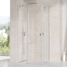 Chrome - Porte de douche CRV2-100, 980-1000 mm, satiné/verre transparent 1QVA0U00Z1 - Ravak