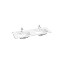 Classic ii - Double-lavabo 1300x450x158 mm, avec trop-plein, 2 trous pour robinet, blanc XJX01113000 - Ravak