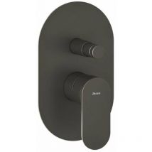 Ravak - Eleganta - Unterputzarmatur für 2 Verbraucher, mit Körper, Graphit gebürstet X070335