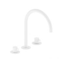 Ravak - Espirit - Mélangeur lavabo, montage 3 trous, blanc mat X070238