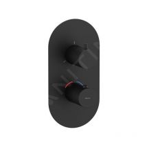 Ravak Espirit - Mitigeur thermostatique encastré, 3 sorties, noir mat X070289