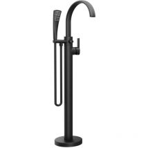 Ravak - Freedom - Miscelatore a pavimento per vasca da bagno, nero X070435
