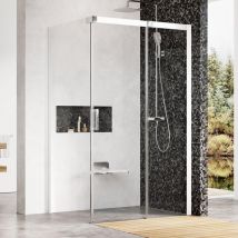 Ravak - Matrix - Cabine de douche en trois parties MSDPS-100/100 r, 985-1005 mm, blanc/verre clair 0WPAA100Z1