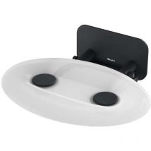 Ovo p ii - Duschsitz Klar/Schwarz, 41x35 cm, schwarz/klar B8F0000056 - Ravak