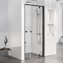 Pivot PDOP1 Duschtür 90 x 190cm aus wasserabweisendem Klarglas, schwarzes Finish (03G70300Z1) - Ravak
