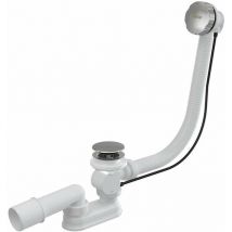 Ravak - Sistemi di scarico - Sistema di scarico e troppopieno per vasca da bagno, lunghezza 570 mm, con bowden, cromo X01305