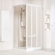 Ravak Supernova - Duschwand APSS-80, 77-81 cm, weiß/Klarglas 940401R2Z1