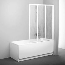 Supernova Pare-baignoire pliable, 3 parties, 140x100cm, Blanc (795P010041) - Ravak