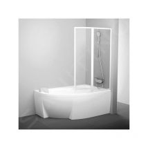Supernova - Pare-baignoire VSK2 Rosa 150 l, gauche, blanc/verre 76L80100Z1 - Ravak