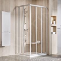 Ravak - Supernova - Porte de douche ASRV3-90, 870-890 mm, verre satiné/clair 15V70UR2Z1