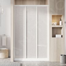 Ravak - Supernova - Porte de douche en trois parties ASDP3-120, 1170-1210 mm, blanc/Pearl 00VG01R211