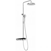 Termo - Set de douche avec thermostat, diamètre 25 cm, 3 jet, chrome/noir X070162 - Ravak