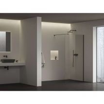 Ravak - Walk-In - Parete doccia Walk-In, 120x200 cm, nero/vetro trasparente GW9WG0300Z1C
