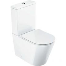 Wc-kombi Mit Softclose-sitz, Vario-abgang, Wasseranschluss Seitlich, Rimoff, Weiß X01872 - Ravak
