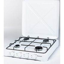 Ravanson - K-04T Gaz avec 4 brûleurs à gaz 6,46 kW 49,5 x 54,0 cm Couvercle métallique et boîtier en métal Blanc