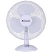 Ravanson - Ventilador de Sobremesa WT-1040 Blanco Gris 45 w