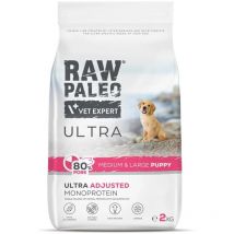 Raw paleo Ultra Pork Medium & Large Puppy - croquettes pour chien - 2 kg