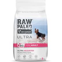 Croquettes pour chien – RAW PALEO Ultra Pork Mini Adult 2 kg – Poids : 2 kg, Protéines : 31%, Graisses : 17,5%