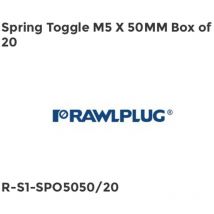 Rawlplug - R-S1-SPO5050/20 Spring Toggle M5 x 50mm Box of 20 RAW94650