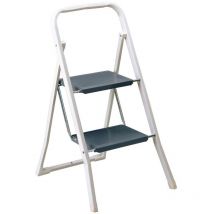 Daitsu - Rayen 0135 - Escalín con dos peldaños, escalera metálica plegable