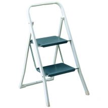 Rayen 0135 - Leiter mit zwei Stufen, klappbare Metallleiter