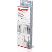 Rayen - 2018.01 Appendiabiti Multiplo Salvaspazio nell'armadio capacità di 6 grucce Convenzionali Non stropiccia i Vestiti 4 Pezzi, Metallo Cromato,