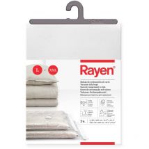 Rayen - Bolsas al vacío para ropa. Fundas de almacenaje de ropa al vacio. Pack de 2 bolsas (80 x 100 cm y 90 x 130 cm). Transparente