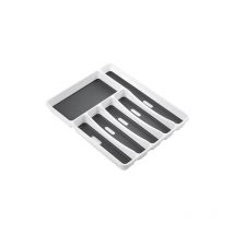 Range couverts 6 cases gris bi matière 40 x 32,5 x 5 cm - Rayen
