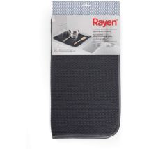 Rayen Plate Drainer Mat Kitchen Dishes Drainer Super Absorbent Material Asciugatura Rapida Evitare L'Umidità Grigio Scuro 40x46 Cm