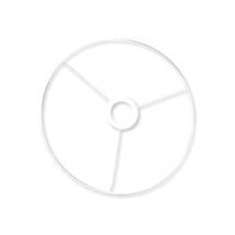 Rayher Anello con Croce, Placcato Bianco, 20 Cm Ø, 2300000