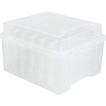 39572000 Contenitore Trasparente Con 6 Box Interni, 210x185x140mm, Per Accessori Gioielleria, Scrapbooking, Articoli Da Bricolage Salvaspazio - Rayher