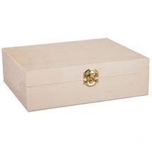 Scatola porta bustine tè tisane in legno grezzo naturale 6 scomparti 21,5 x 18 x 7 cm capiente per conservare e organizzare tè tisane decorazione fai