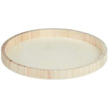 Rayher 62731000 Vassoio In Legno, Diametro 30cm, Legno Naturale, Dimensioni 30x30x2,5cm