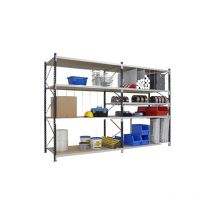 Rayonnage Direct - Rayonnage mi lourd 4 niveaux - Module de départ - 2500x1500x600mm -Charge 792kg/niveau - RAYOML/4N/1560/D2